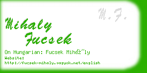 mihaly fucsek business card